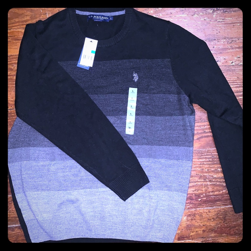 U.S. Polo Assn Men’s Striped Sweater — Brand New!